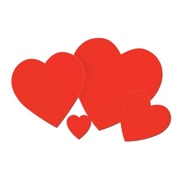 48 Pack Bulk 8.5" Valentine's Day Printed Heart Cutout