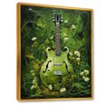thumbnail image 2 of Designart "Grass Green Melodies On Guitar III" Music Floater Framed Wall Decor, 2 of 5