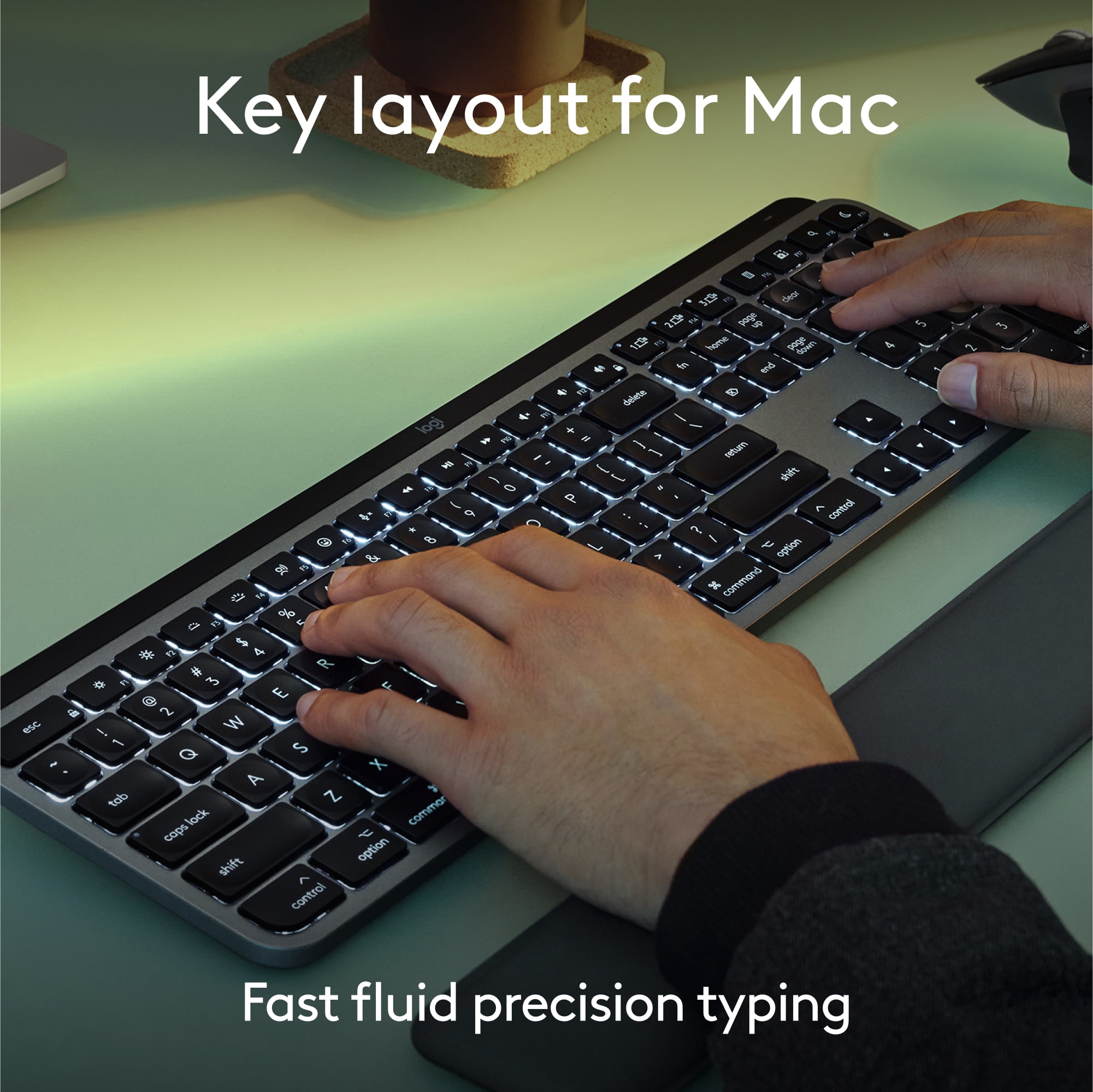Logitech MX Keys S for Mac, Wireless Keyboard, Fluid, Precise Laptop-Like Typing, Programmable Keys, Backlit, Bluetooth