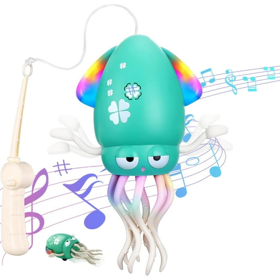 Electric Dancing Octopus Toy, Electric Auto-Avoid Crawling Octopus Rechargeable with LED & Music,Smart-Tentacle Explorer for Kids