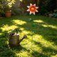thumbnail image 5 of Adorno floral de hierro para jardín: inserto floral para exteriores con pétalos tridimensionales para la decoración de patios, macizos de flores y balcones., 5 of 6