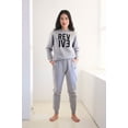 thumbnail image 1 of Revive Loungewear Chandail en Molleton Décontracté à Col Rond et Manches Longues pour Femmes - Gris Chiné, Moyen, 1 of 2