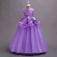 thumbnail image 5 of ATOGUTA Girl Dresses for Special Occasions Purple Sleeveless Tulle Long Formal Wedding Pageant Party Fancy Princess Ball Gown Dresses 5T-15, 5 of 6