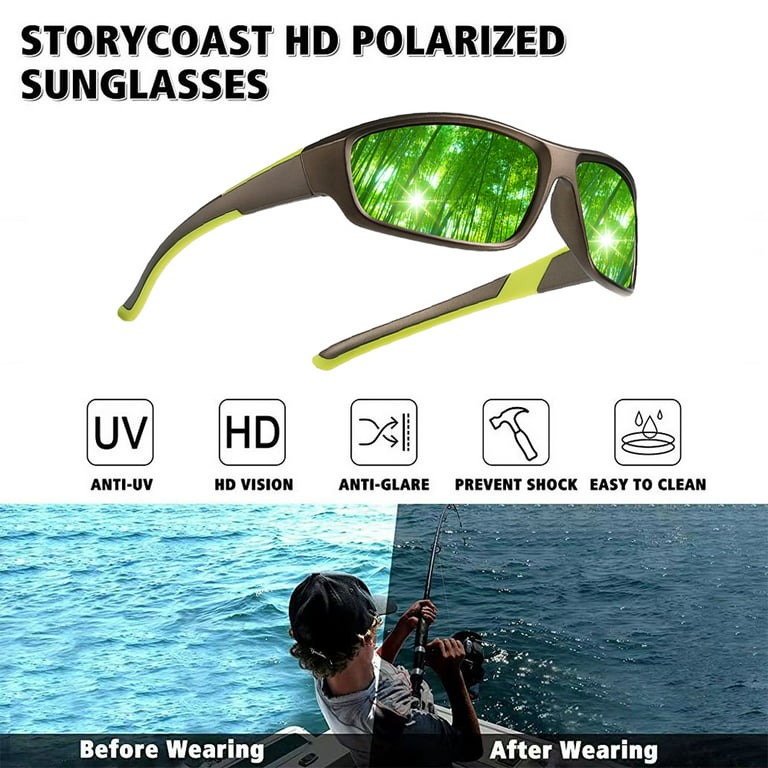 Polarized Sports Sunglasses for Men Driving Cycling Fishing Sun Glasses  100% UV Protection Goggles 
