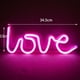 thumbnail image 1 of Letrero LED de neón de amor, tablero PS y lámpara acrílica de letrero de amor con orificios para colgar para confesión, propuesta de matrimonio, funciona con batería rosa, 1 of 5