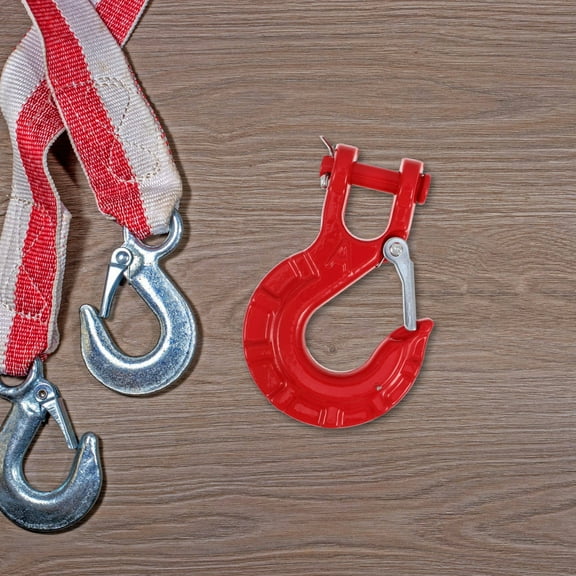 Raindrops Boat Trailer Strap Winch Hook Alloy Steel Red 1Pcs for RVs High Load Capacity