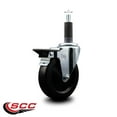 thumbnail image 2 of 5 Inch Hard Rubber Swivel 1 Inch Expanding Stem Caster with Brake SCC, 2 of 2