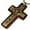Brown, variant on Extra Large Fashion Alloy Brown Leather Yellow Gold-Tone Religious Cross Mens Pendant Necklace