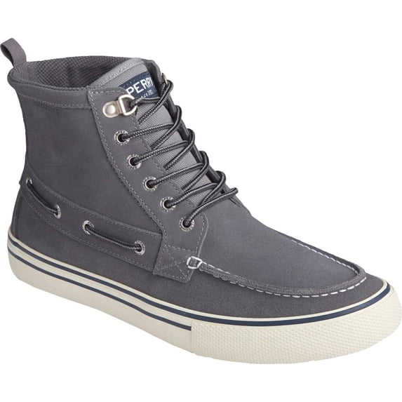 Men's Sperry Top-Sider Bahama Storm Waterproof High Top Grey/Navy Leather/Suede 10.5 M