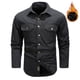 thumbnail image 1 of Fiudx Camisa de Terciopelo de Manga Larga para Hombre, Chaqueta de Trabajo Gruesa y Cálida, Elegante Chaqueta Informal con Capucha, Ideal para Salir a La Oficina, Cómoda y a La Moda, Talla M-5Xl., 1 of 5