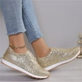 thumbnail image 5 of NOKIO Women’s Glossy Sequin Sneakers Summer Fashion Casual Shoes Lightweight Breathable Design Comfortable Cushioned Footwear for Everyday Wear, 5 of 8