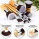thumbnail image 3 of Juego de brochas de maquillaje de bambú de 11 piezas para base, polvo, corrector, sombra de ojos, rubor, kit de viaje, herramienta de belleza para brochas de sombra de ojos ER, 3 of 5