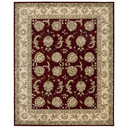 Nourison 2000 2022 Oriental Rug - Red-9.9 x 13.9 ft. A highly popular collection  the Nourison 2000 Collection features Persian  Oriental  and European designs of pure New Zealand wool  highlighted with intricately detailed designs of genuine silk. Each rug in this collection is handmade in China for Nourison rugs. A special hand-tufting technique creates a high-density pile that redefines luxury  beauty  and value. It is recommended that  when necessary  you spot-clean these rugs with a mild soap. One-year limited warranty. Sizes offered in this rug: Following are the sizes offered for this rug. Please note that some may be currently unavailable due to inventory  and some designs may not be offered in every size. Rug sizes may vary by up to 4 inches in dimensions listed. Dimensions: 2 x 3 ft. 2.6 x 4.3 ft. 3.9 x 5.9 ft. 5.6 x 8.6 ft. 7.9 x 9.9 ft. 8.6 x 11.6 ft. 9.9 x 13.9 ft. 12 x 15 ft. 2.3 x 8 ft. Runner 2.6 x 12 ft. Runner 4 ft. Round<