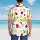 thumbnail image 4 of Fotbe Strawberry and Lemon Camisa Hawaiana para Hombre Unisex – Camisa Casual de Verano con Botones de Manga Corta de Algodón y Lino,Large, 4 of 7