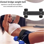 Adjustable Hip Thrust Belt Slip– Resistant Padding Booty Belts for Glutes– Thickened & Widened Belt for Dumbbells, Kettlebells, or Plates– Portable Glute Workout Band for Gym or Home Workouts