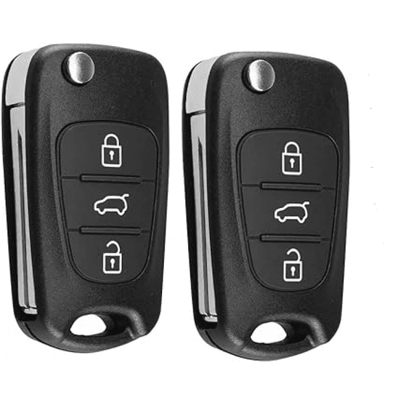 2 st ersättnings bilnyckelskal kompatibla med Hyundai i30 i35 i10 i20 i