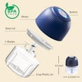 thumbnail image 7 of Mini Food Processor Cordless 250ml Small Garlic Chopper 1 Cup Battery USB Rechargeable Electric Food Chopper Wireless Portable Vegetable Meat Blender Kitchen Mixer for Onion Salad  Food Blue, 7 of 7