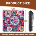 thumbnail image 2 of Mahjong Mat 31.5" x 31.5" Floral Decorative Ceramic Plates Teacups Vibrant Pink Non-Slip Noise Reduction American Mahjong Tiles Table Cover for Dominoes Poker Card Board Games Gift, 2 of 8