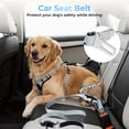 thumbnail image 4 of Jumpress Hands Free Dog Leash 4.7-6.5FT, Reflective Shock Absorbing Bungee Dog Leash & Car Seat Belt, Durable for Medium Large Dogs Walking Running (Gray), 4 of 7