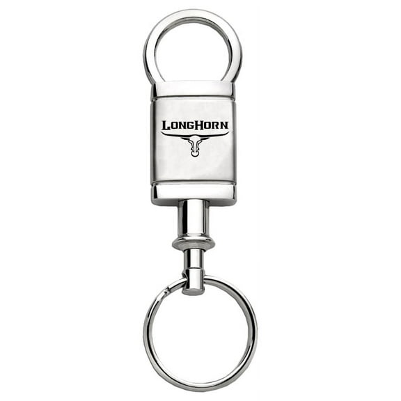Dodge Longhorn Satin Chrome Valet Key Chain (Silver)