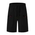 thumbnail image 4 of BLCHUNen Cargo Shorts for Mens Lightweight Drawstring Elastic with Zipper Pockets Hiking Camping Shorts, 4 of 7