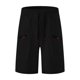 thumbnail image 4 of Pantalones Cortos para Hombre con Cremallera Bolsillos de Color Sólido Casual Multi-Bolsillo Cremallera Cordón Elástico-Cintura Carga Medio Pantalones Cortos, Poliéster, 4 of 7