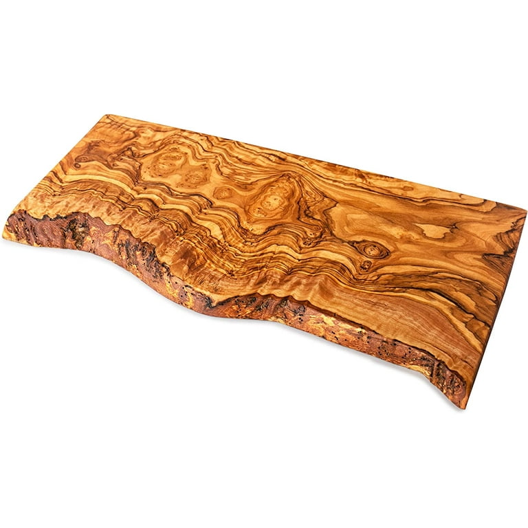 Natural Large Cutting Board, Rustic Olive Wood Cutting Board