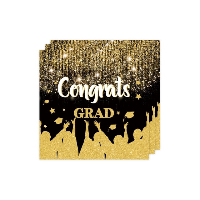 Disposable Paper Napkins For Graduation Party Supplies 20 Pack Class Of 2026 Table Decorations 6.5X6.5 Inch Unfolded 13 Inch