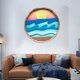 thumbnail image 3 of Novel Wood Wall Hanging Round Panel Hall Hallway Bar Front Door Window Pendants Wedding Halloween Decoration , Soledad Decoraciones colgantes de la pared, 3 of 7