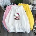 thumbnail image 3 of Sanrio Hello Kitty Hooded Sweatshirt Cartoon Anime Pullover Oversized Top Women Long Sleeves Autumn Winter Casual Loose Hoodies, 3 of 5