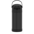 thumbnail image 5 of Thermos Kids Bouteille d'eau isolée sous vide avec paille rabattable, 355 ml, noir, 5 of 5