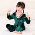 thumbnail image 1 of Conjunto de Pijamas de terciopelo para niños y adolescentes, ropa de dormir cálida de manga larga para estar en casa, Otoño e Invierno, 1 of 2