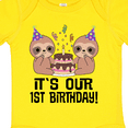 thumbnail image 4 of Inktastic Twins 1st Birthday Sloth Boy Girl 1 Year Old Boys or Girls Baby Bodysuit, 4 of 5