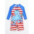 thumbnail image 6 of Emy Dola Baby Boys one Piece Swimsuit Zipper Rash Guard Kids Long Sleeve Bathing Suits UPF 50+ Sun Protection Swimwear 0-3 Years, 6 of 7