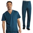 thumbnail image 2 of Maevn Red Panda Unisex V-Neck Scrub Top & Unisex Basic Scrub Pant Set, 2 of 2