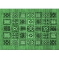 thumbnail image 1 of Ahgly Company Indoor Rectangle Abstract Emerald Green Modern Area Rugs, 2' x 4', 1 of 4