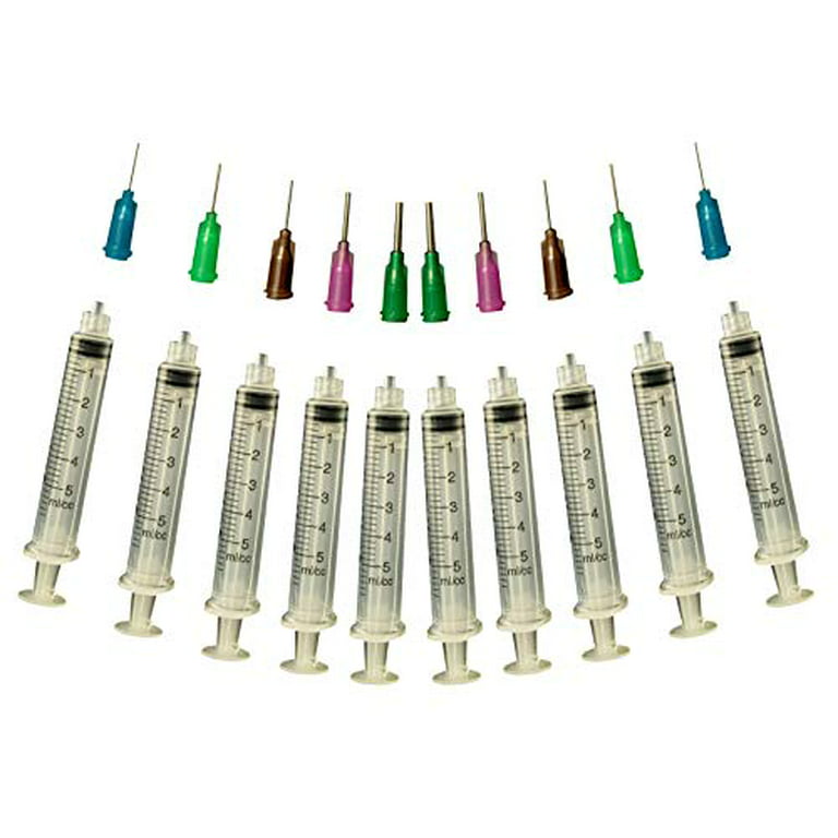 Creative Hobbies Glue Applicator Syringe for Flatback Rhinestones & Hobby  Crafts, 5 Ml with Assorted Gauges of Precision Tips - Value Pack of 10