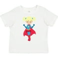 thumbnail image 3 of Inktastic Superhero Girl, Cute Girl, Blonde Hair, Red Cape Girls Toddler T-Shirt, 3 of 5