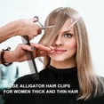 thumbnail image 2 of 12 pinzas de pelo de cocodrilo grandes para mujeres de pelo grueso y fino (oro rosa), 2 of 8