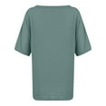 thumbnail image 5 of Timegard Womens Tops V Neck Short Sleeve Loose Blouse Summer Solid Color Casual Comfy Tops Basic Tee, 5 of 5