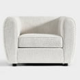 thumbnail image 2 of Furniture of America Nallia Tuxedo Style Upholstered Boucle Fabric White Accent Chair, 2 of 12