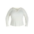 thumbnail image 5 of Terra & Sky Women's Plus Thermal Henley Top, Available in 1 and 2-Pack, Sizes 0X-5X, 5 of 6