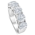 thumbnail image 2 of Pompeii 3 3/4Ct 5-Stone Lab Grown Diamond Wedding Ring 14K White Gold ((G-H),VS/SI), 2 of 5