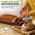 thumbnail image 3 of Electric Bread Knife for Carving Cooked Meats, Cooked Poultry, Bread, Crafting Foam, and More, Lightweight with Contoured Grip Handle (Red), 3 of 7