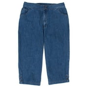 White Stag - Women's Plus Elastic Waist Denim Capris