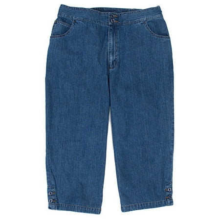 White Stag - Women's Plus Elastic Waist Denim Capris