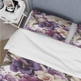 thumbnail image 4 of Designart "Tropical Orchid Oasis" Purple Tropical Bedding Covert Set - Tropical Bed Set With 2 Shams, 4 of 5