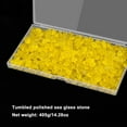 thumbnail image 2 of Sinkoo Sea Glass for Crafts About 1LB (405g/14.28oz) Yellow Glass Pebbles Gemstones Bulk for Aquarium Rocks Fish Tank Gravel Filler for Vases Centerpieces (Yellow), 2 of 7