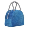 thumbnail image 2 of Insulated Lunch Tote Bag Denim Blue Lunch Bag for Women Men Light Grey, 2 of 7