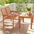 thumbnail image 4 of Costway 2-Person Patio Bench with Slatted Backrest and Seat Garden Loveseat Chair Furniture, 4 of 10